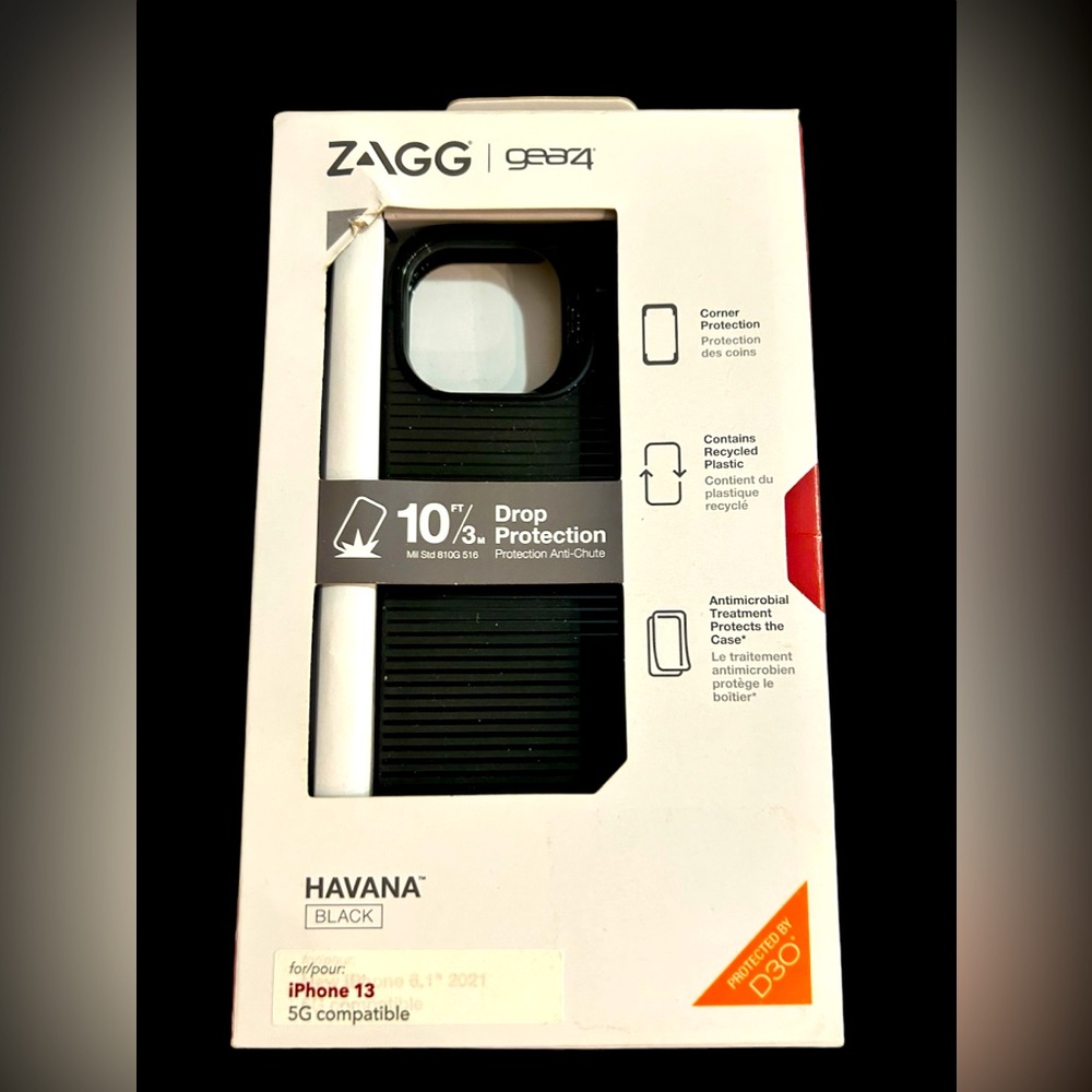 NWT Zagg Gear4 Havana Case for iPhone 13 -Black